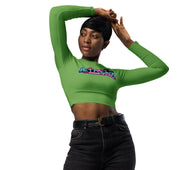 JRN Ladies Green Crop-Top Long Sleeve