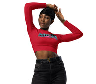 JRN Ladies Red Crop-Top Long Sleeve