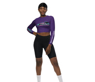 JRN Ladies Purple Crop-Top Long Sleeve